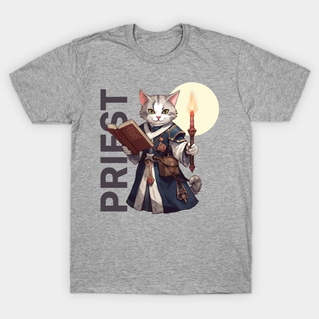 The Support Priest Cat T-Shirt by The Kitten Gallery